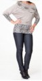 Blusa Bege com Detalhe Onça